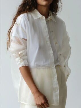 Donni Silk Organza Shirt Size Medium